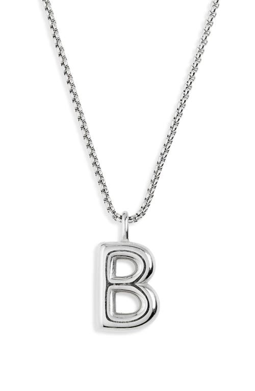 Open Edit Waterproof Bubble Initial Pendant Necklace