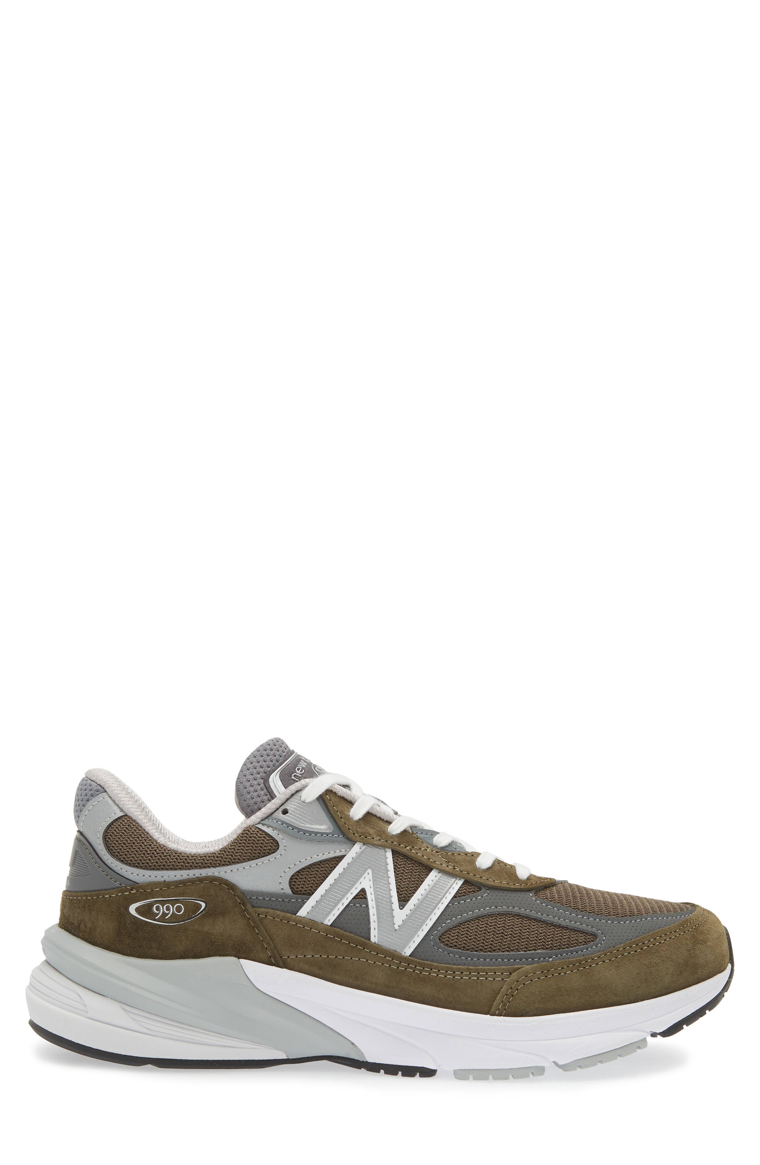 New Balance Gender Inclusive Made in USA 990v6 Sneaker, Alternate, color, Olive/ Grey