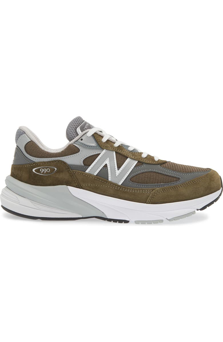 New Balance Gender Inclusive Made in USA 990v6 Sneaker, Alternate, color, Olive/ Grey