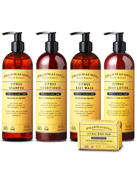Citrus Luxury Bundle - Shampoo, Conditioner, Body Wash, Body Lotion, Body Bar
