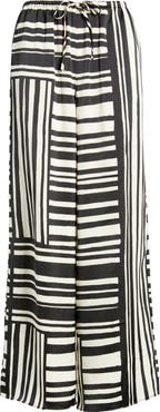 Topshop Tie Waist Wide Leg Satin Trousers