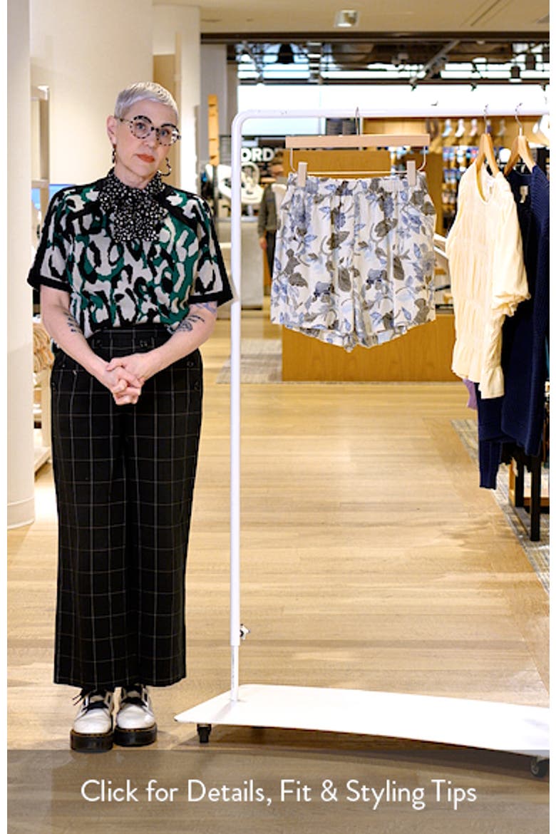 Print Linen Blend Shorts video