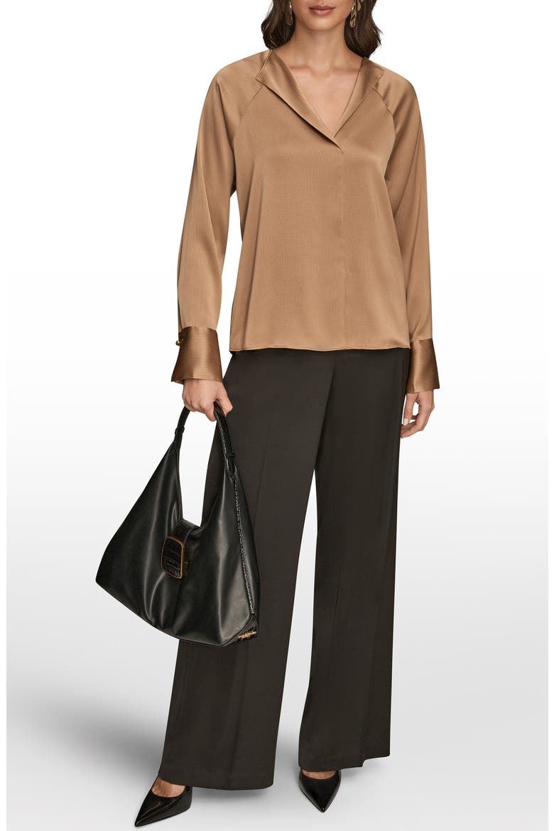 Hammered Satin Top, Alternate, color, FAWN