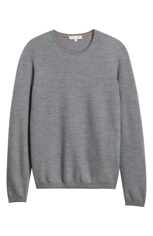 Jack Victor Belvedere Tipped Merino Wool Sweater In Gray