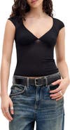 BDG Urban Outfitters Je T'Aime Cap Sleeve Top