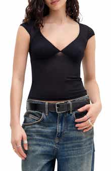 BDG Urban Outfitters Je T'Aime Cap Sleeve Top