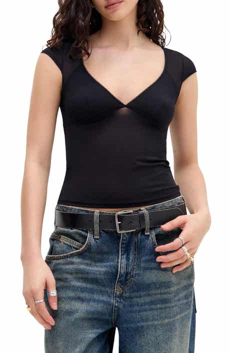 BDG Urban Outfitters Je T'Aime Cap Sleeve Top