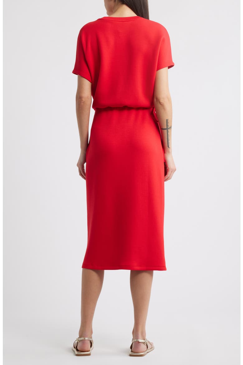 AirEssentials Tie Waist Midi Dress, Alternate, color, SPANX RED