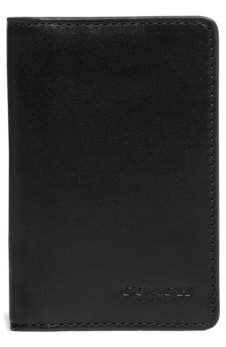 COACH Leather Bifold Wallet, Main, color,