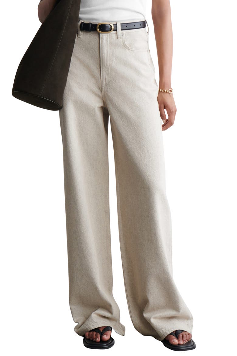 Wide Leg Jeans, Main, color, BEIGE DUSTY LIGHT