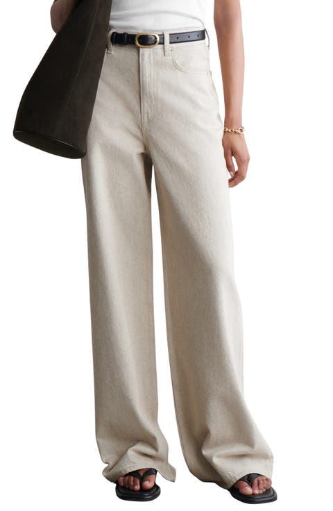 Dial Wide Leg Jeans (Beige Dusty Light)