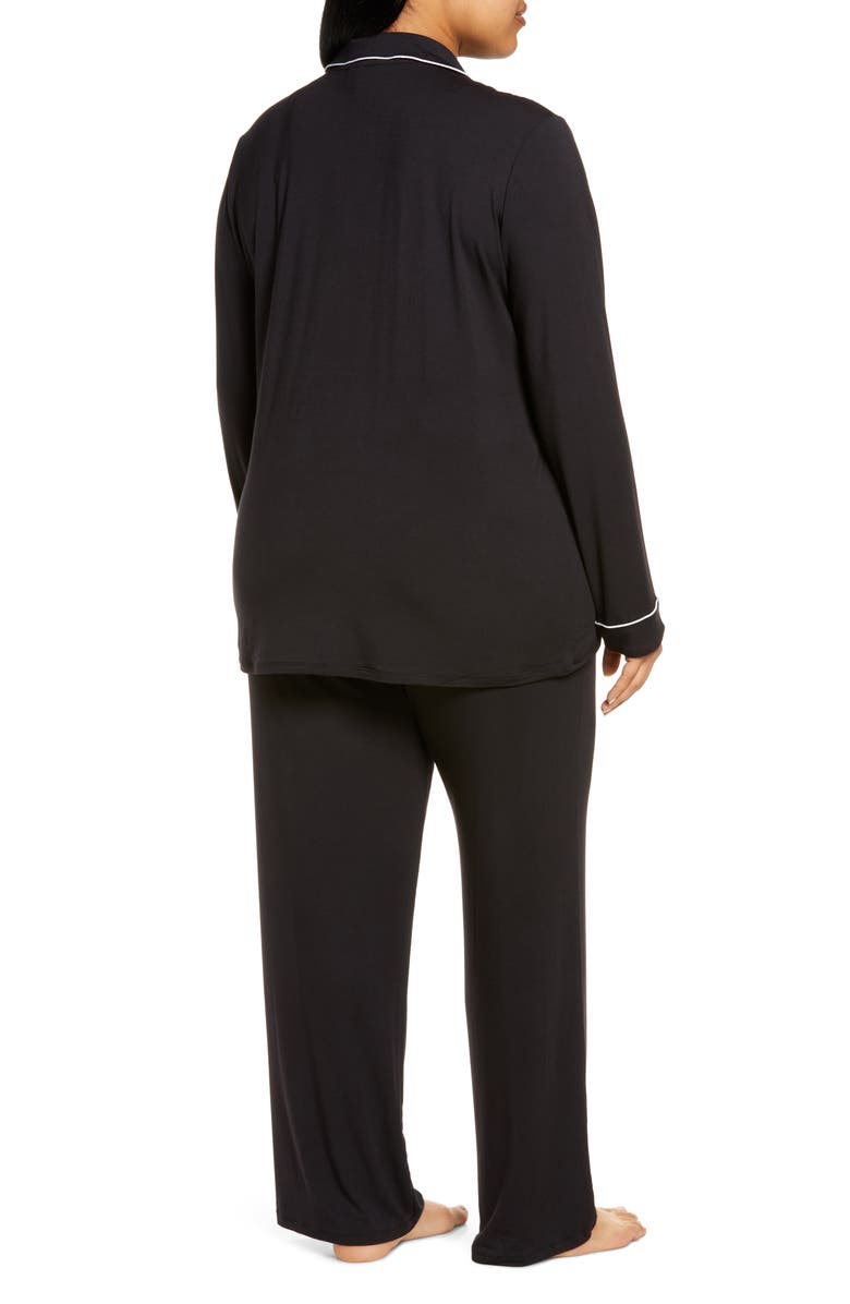 Nordstrom Moonlight Eco Knit Pajamas, Alternate, color, Black