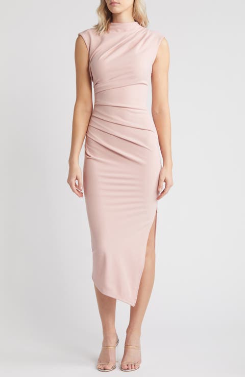 Diana Asymmetric Hem Sheath Dress