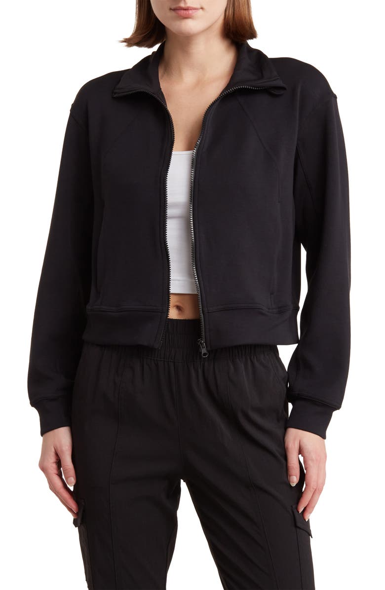 YOGALICIOUS Softlite Scuba Zoie Crop Jacket, Main, color, 