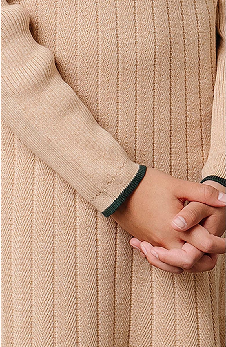 Hope & Henry Girls' Organic Mock Neck Flounce Sweater Dress, Kids, Alternate, color,