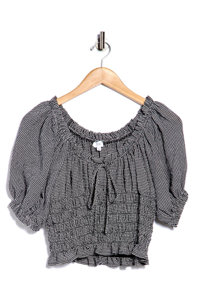 NSR Smocked Bubble Sleeve Top, Alternate, color, 