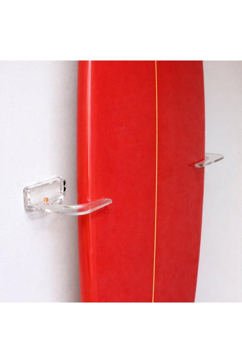 Maui Surfboard Display | Vertical Clear Rack | Holds 50 lbs, Alternate, color, Clear