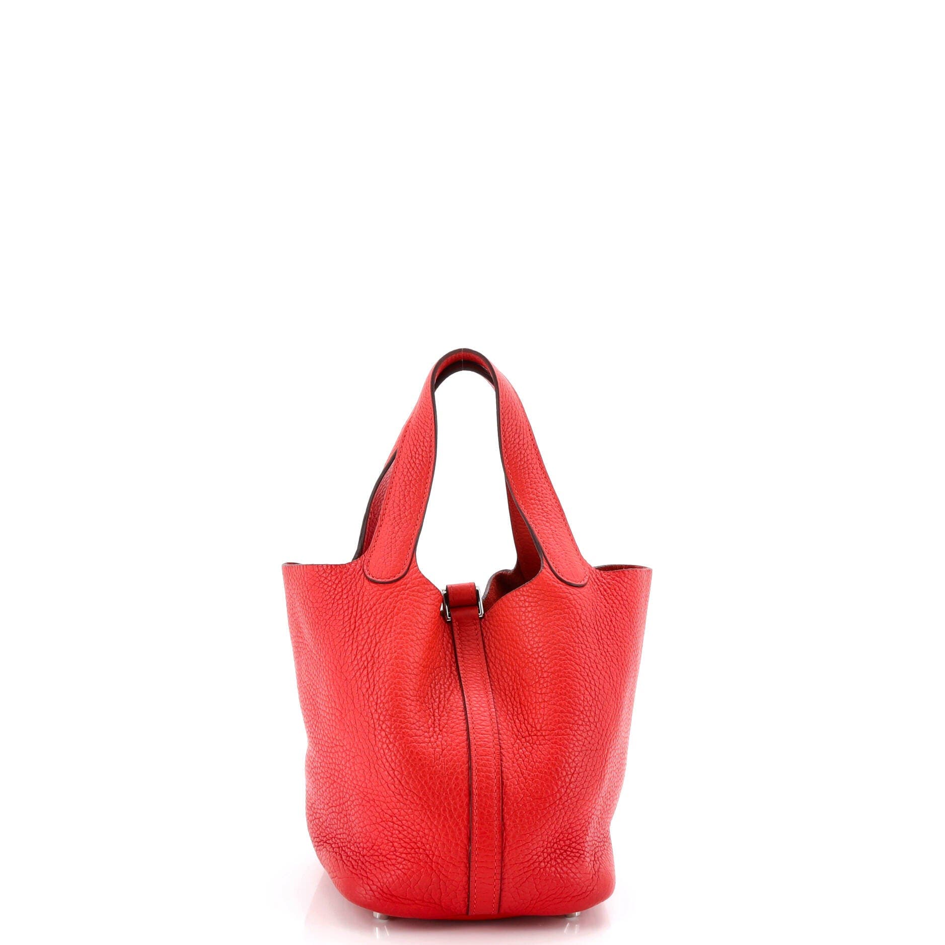 Pre-Owned Hermes Picotin Lock Bag Clemence PM, Alternate, color, Rouge Tomate