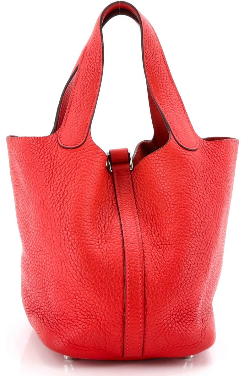 Pre-Owned Hermes Picotin Lock Bag Clemence PM, Alternate, color, Rouge Tomate