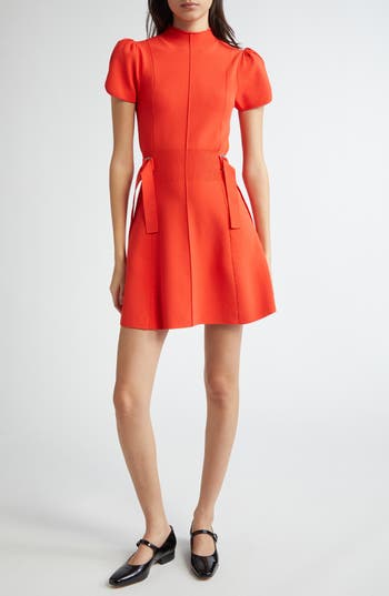 3.1 Phillip Lim Tulip Sleeve Knit Minidress In Red