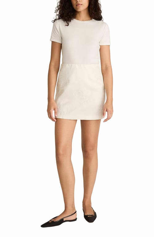 Rebecca Taylor Applique Mini Skirt in Milk 