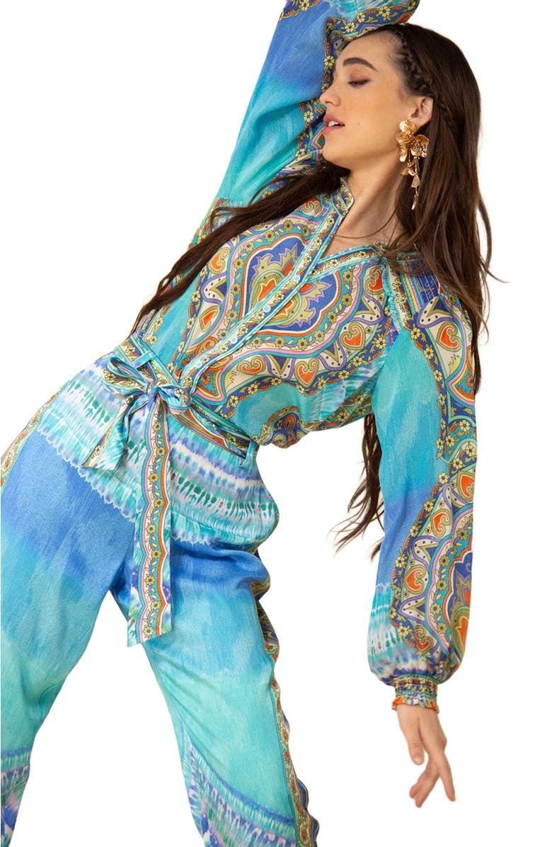 Hale Bob Natalia Silk Top, Alternate, color, 