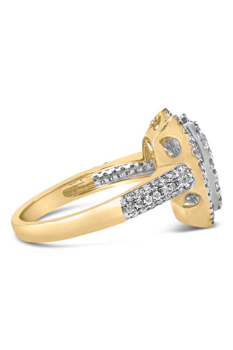 14K Yellow Gold 1 1/2 Cttw Diamond Heart Shaped Composite Ring, Alternate, color, Yellow Gold