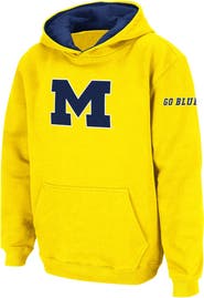 STADIUM ATHLETIC Youth Stadium Athletic Yellow Michigan Wolverines Big Logo Pullover Hoodie