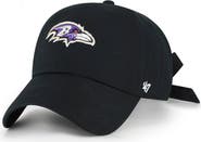 '47 Women's '47 Black Baltimore Ravens  Bow Back Clean Up Adjustable Hat