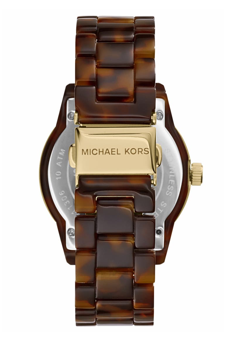 Michael Kors 'Jet Set' Bracelet Watch, 38mm, Alternate, color, TORTOISE