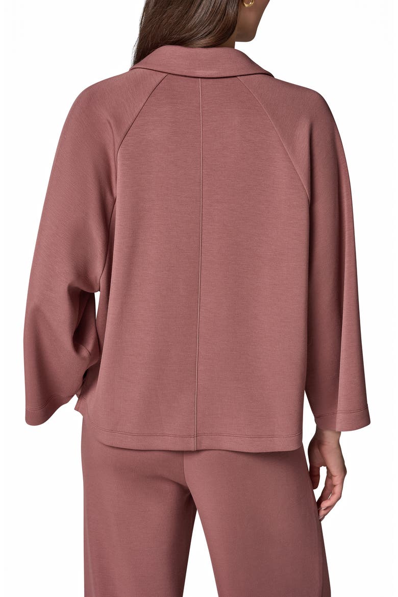 Jet Setter Collared V-Neck Pullover Top, Alternate, color, ROSE TAUPE