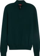 ISAIA Army Unito Cashmere Quarter Zip Sweater