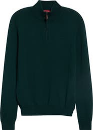 ISAIA Army Unito Cashmere Quarter Zip Sweater