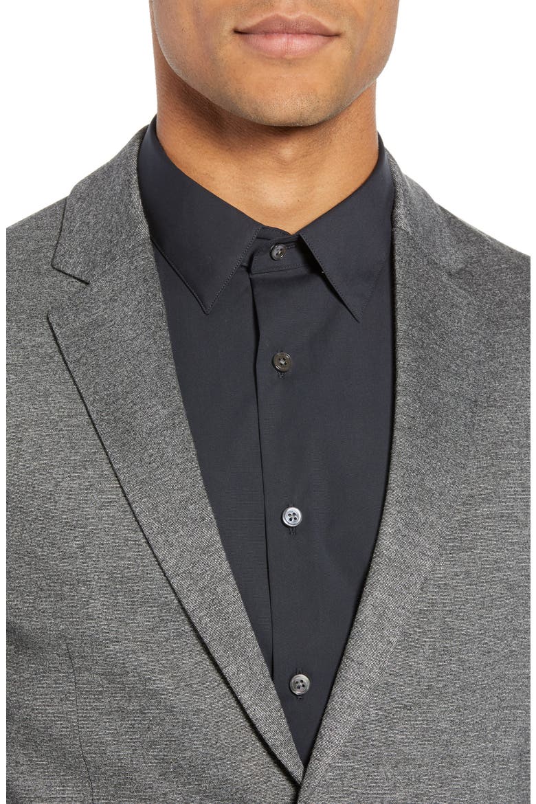 Clinton Marled Ponte Sport Coat, Alternate, color, BLACK MELANGE