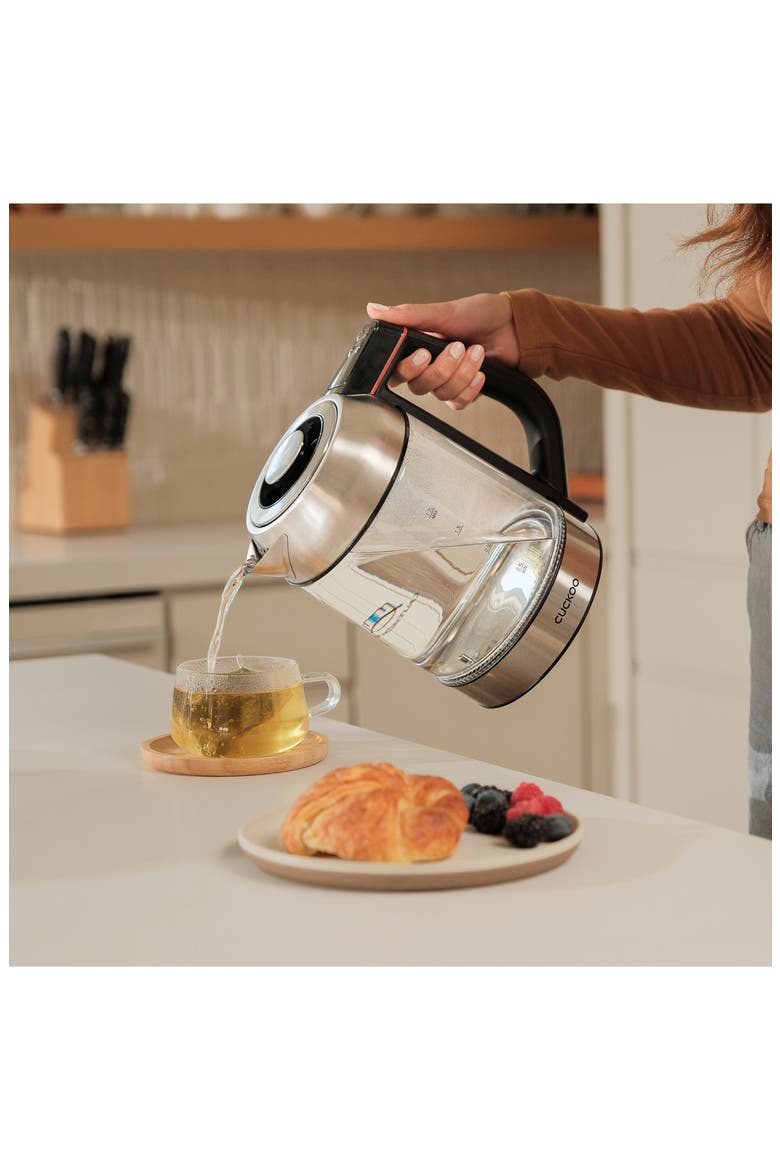 Glass 1.7-Liter Electric Kettle, Alternate, color, SILVER