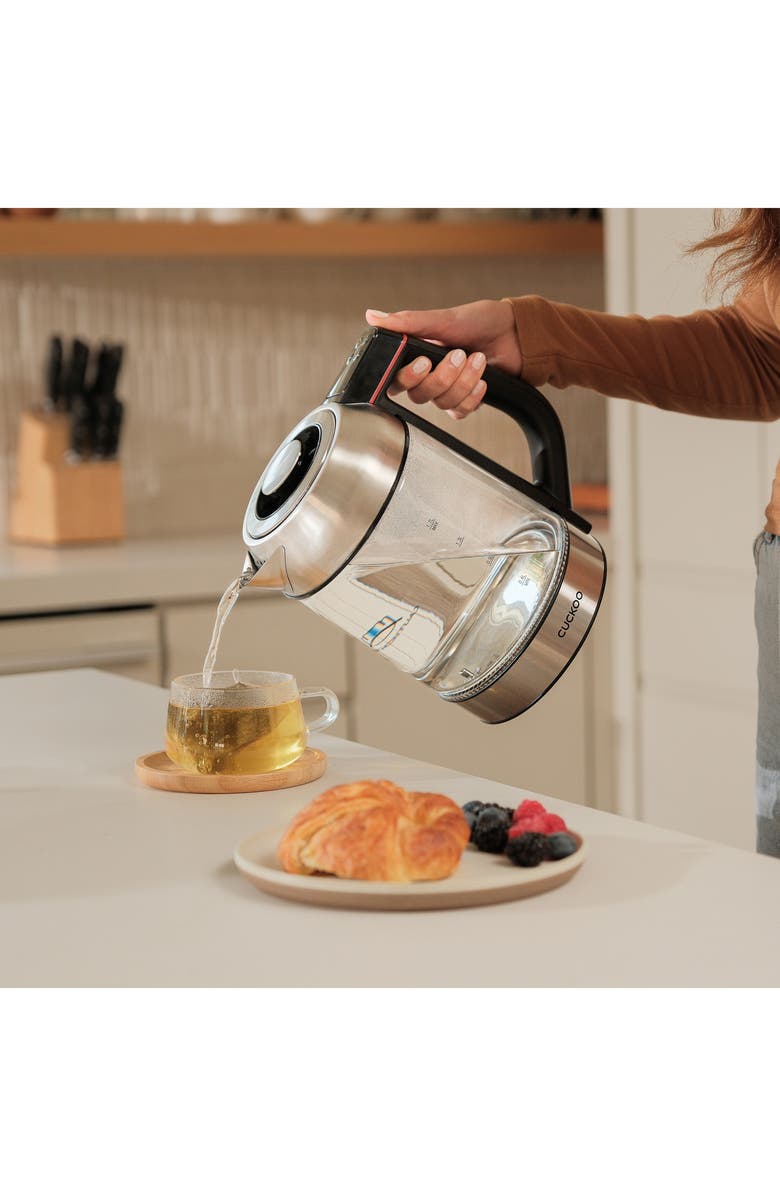 Cuckoo Glass 1.7-Liter Electric Kettle, Alternate, color, Silver