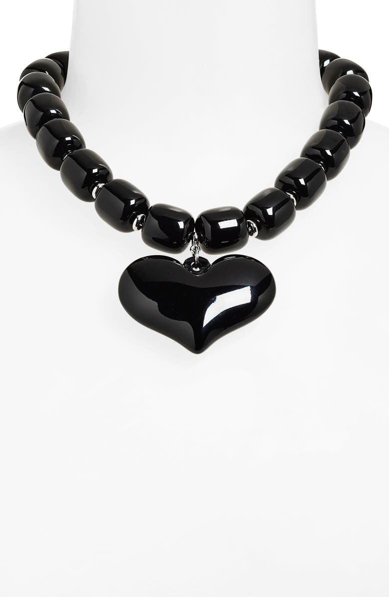 Julietta Amore Beaded Heart Pendant Necklace, Alternate, color, 