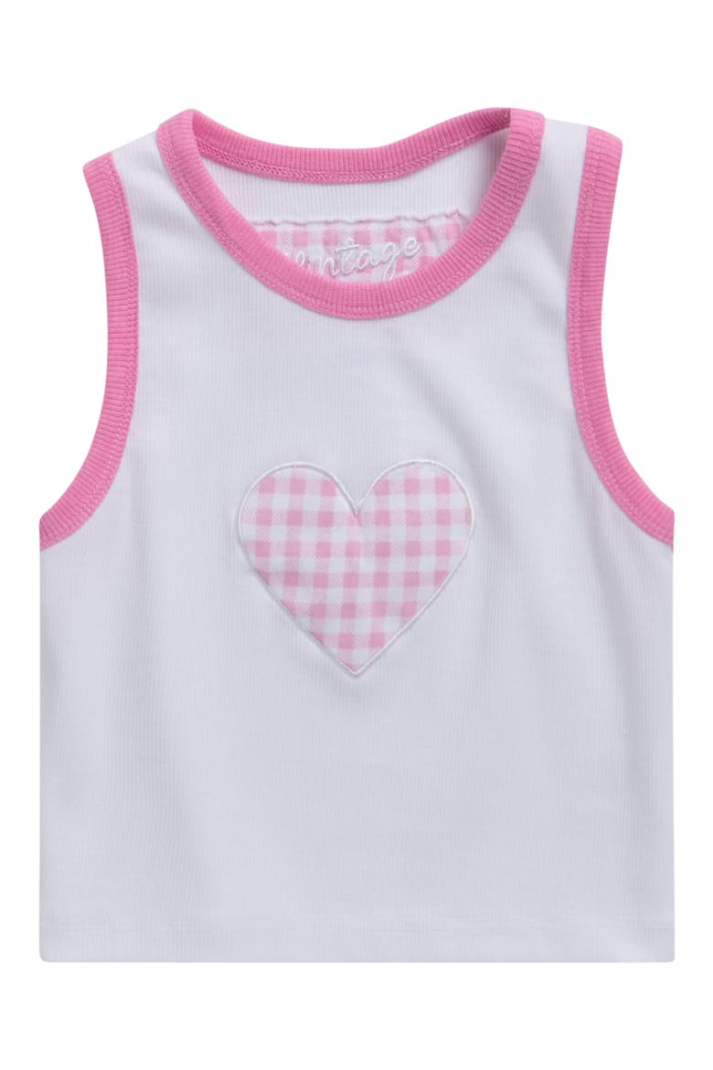 Heart Appliqué Tank, Main, color, WHITE