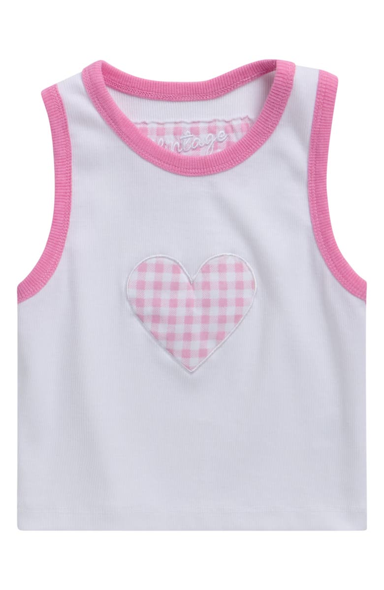 Vintage Havana Heart Appliqué Tank, Main, color, White