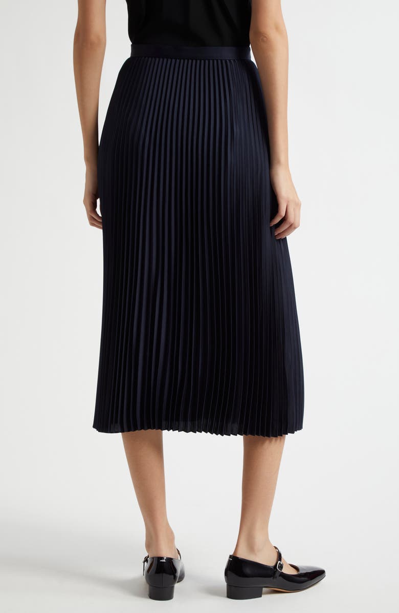 Theory Pleat Satin Midi Skirt, Alternate, color, Nctrn Way