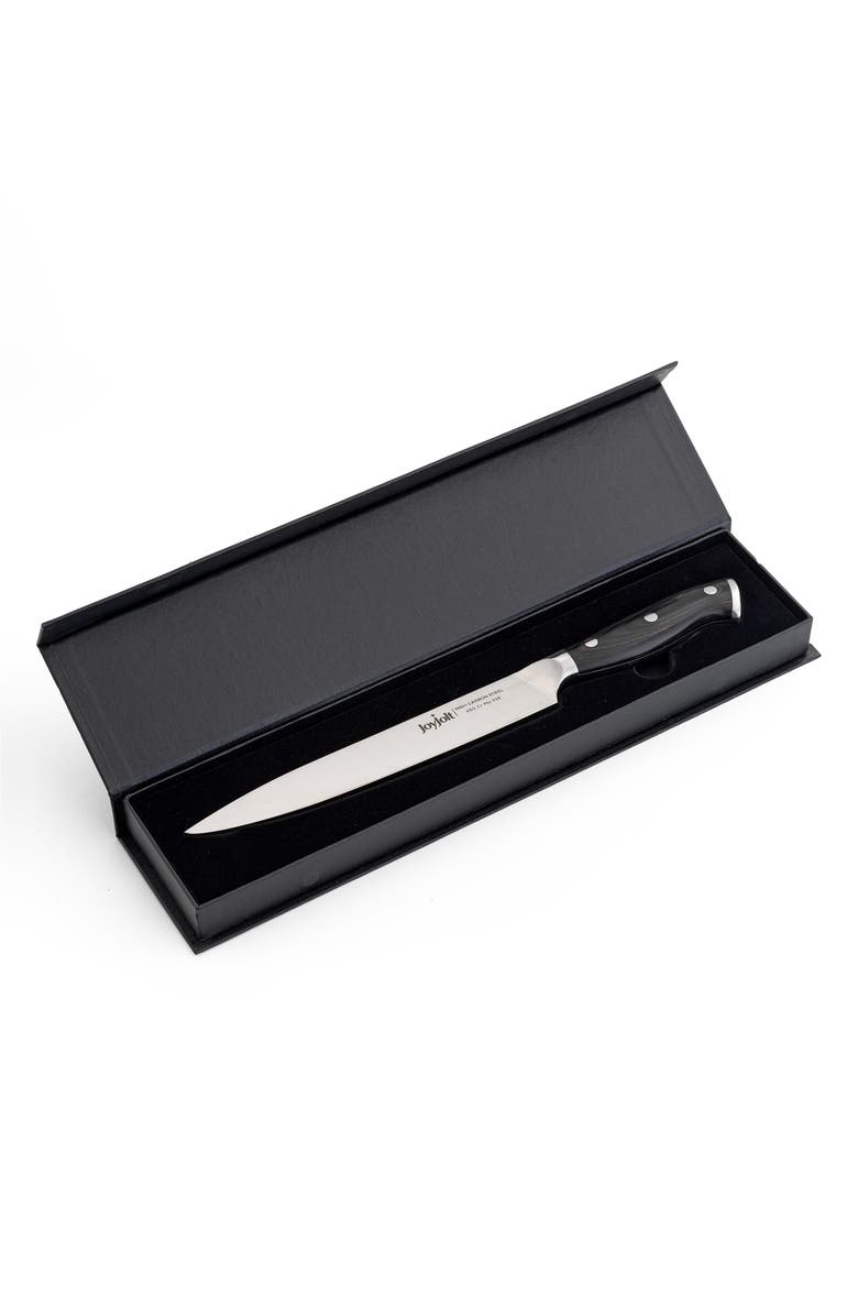 JoyJolt 8" Slicing Knife, Alternate, color, Silver/ Black