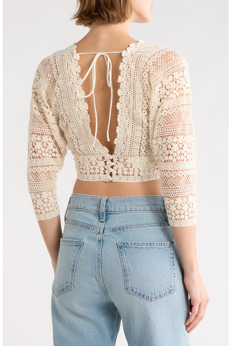 Bali Luxe Lace Crop Top, Alternate, color, NATURAL