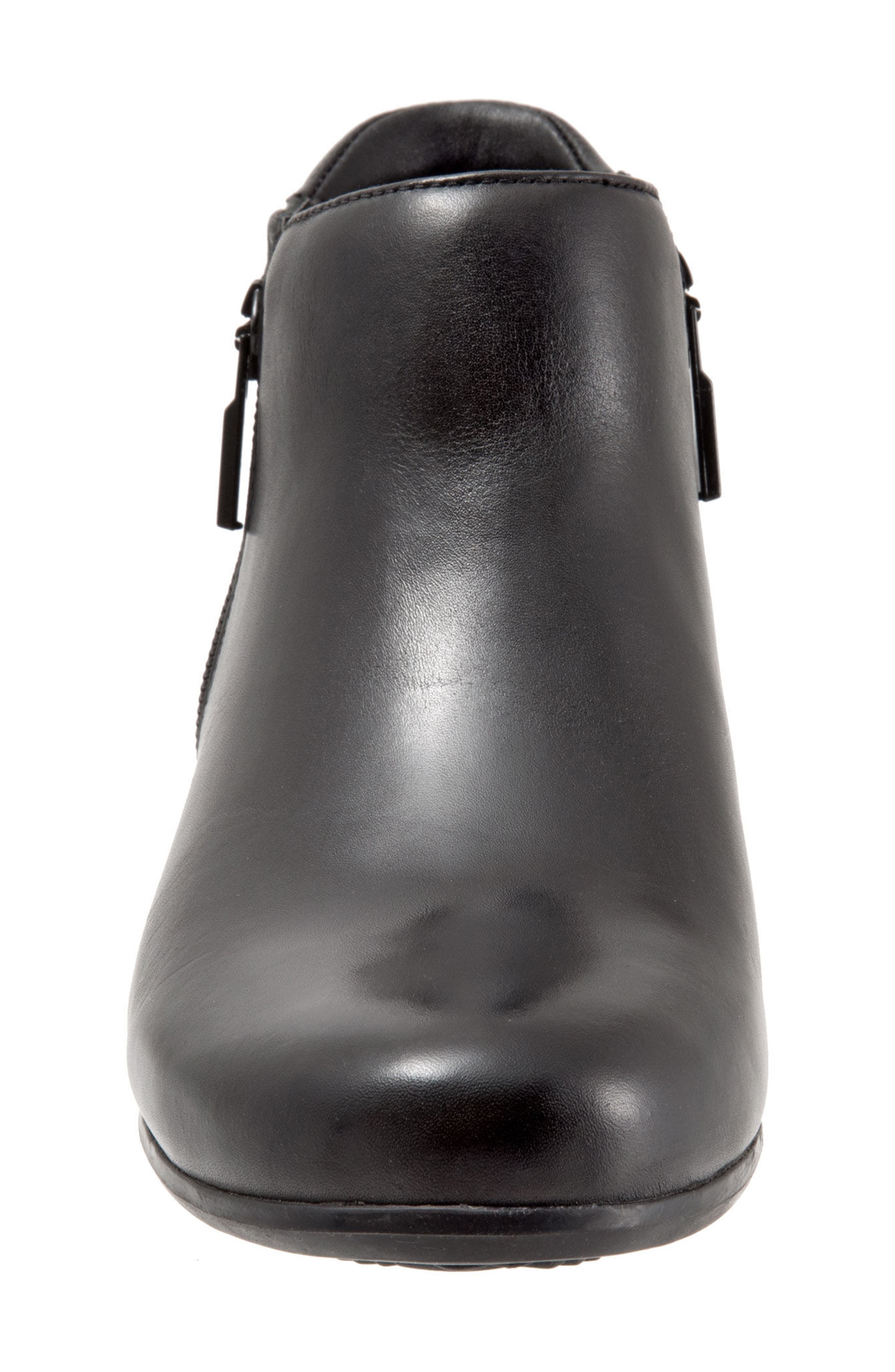 Trotters Major Bootie, Alternate, color, Black Leather