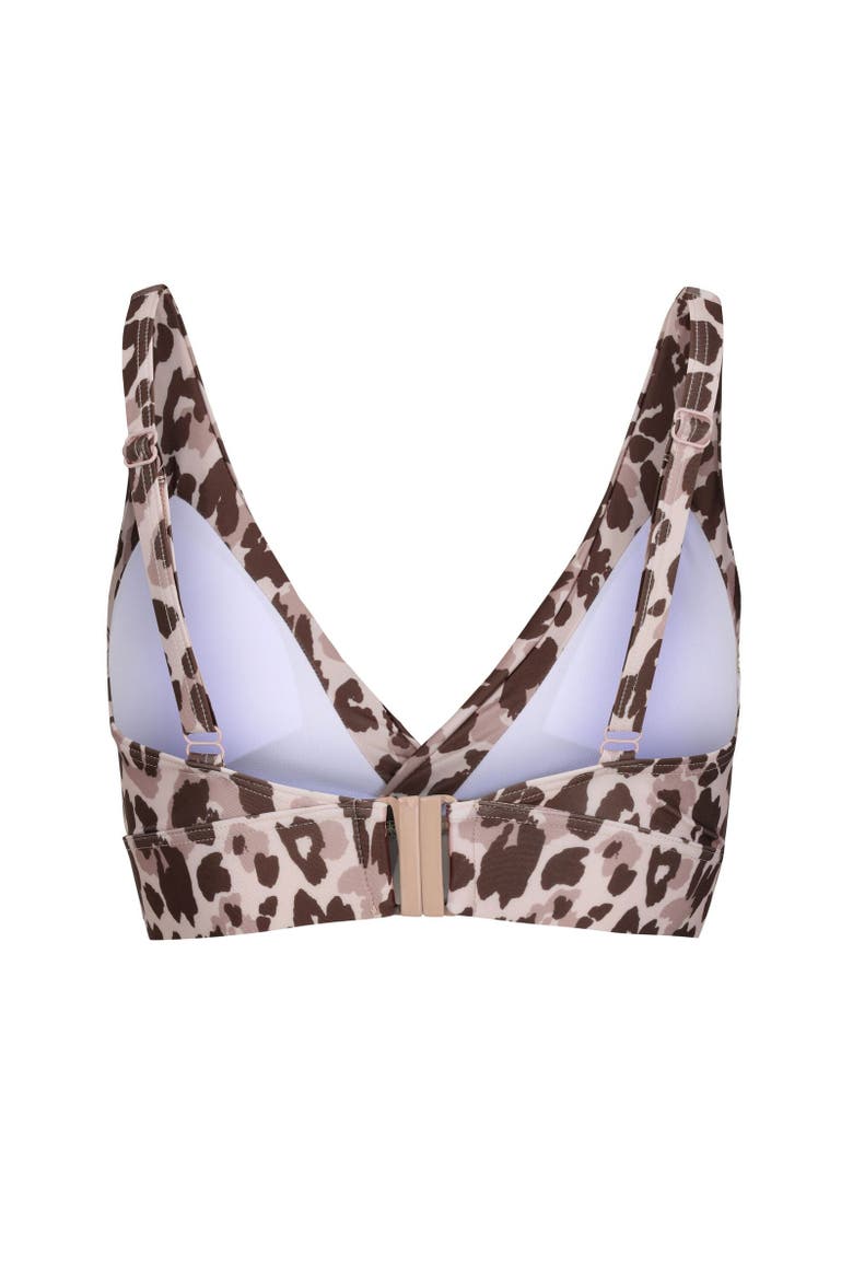 Paloma Leopard Print Bikini Top, Alternate, color, Brown and Beige