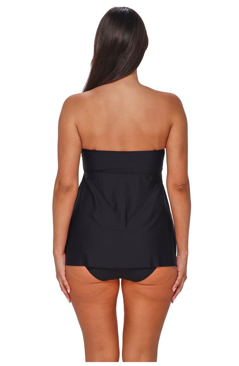 Sunsets Escape Molly Bandeau Tankini Swimsuit Top, Alternate, color, Black