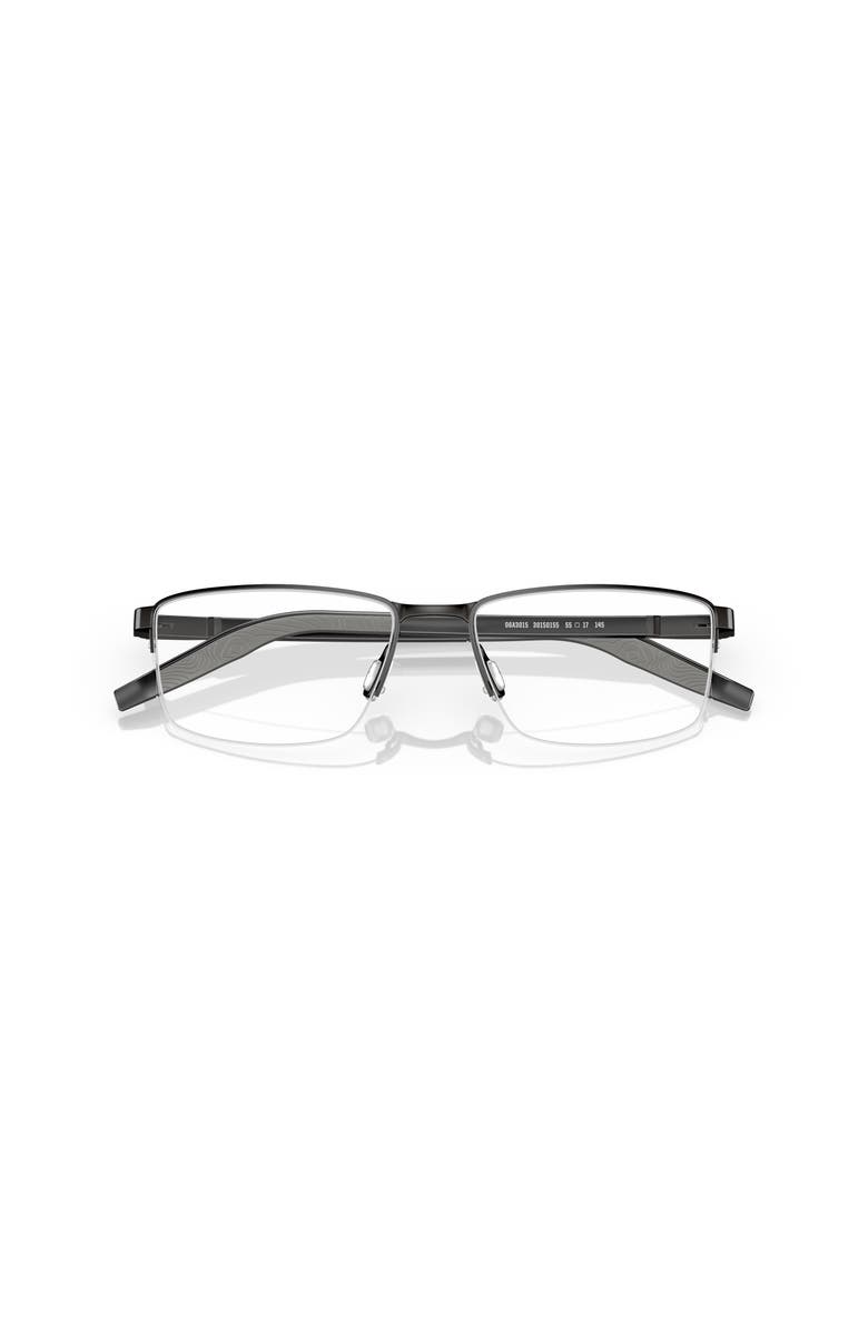 Costa 55mm Rectangle optical glasses, Alternate, color, Black