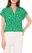 Chaus Split Neck Georgette Blouse