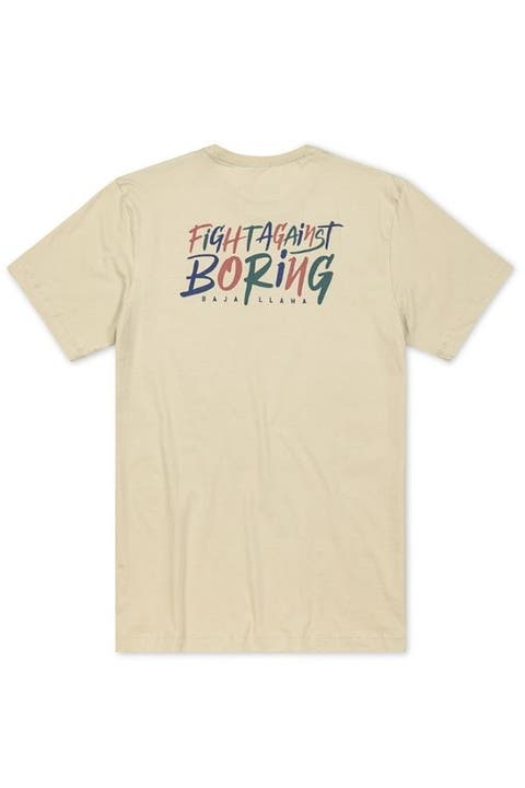 FIGHT AGAINST BORING RETRO - CREAM PRIMO GRAPHIC TEE