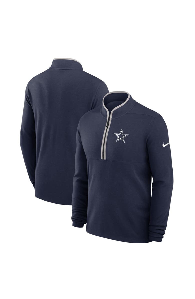 Nike Men's Nike Navy Dallas Cowboys Lightweight Victory Dri-FIT Half-Zip Pullover, Main, color, Navy