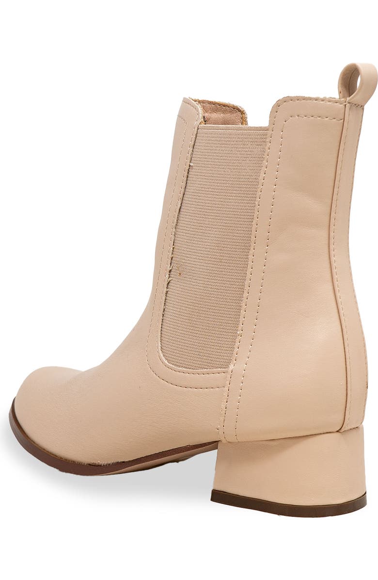 CHASE AND CHLOE Short Chelsea Boot, Alternate, color, Beige Pu